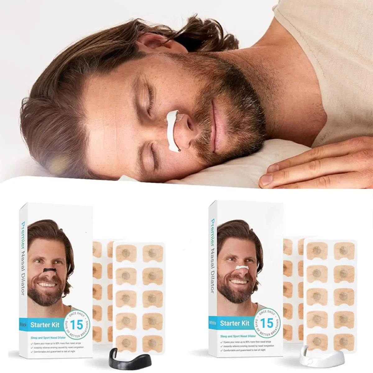 Dilatador de Respiración Nasal 15 parches